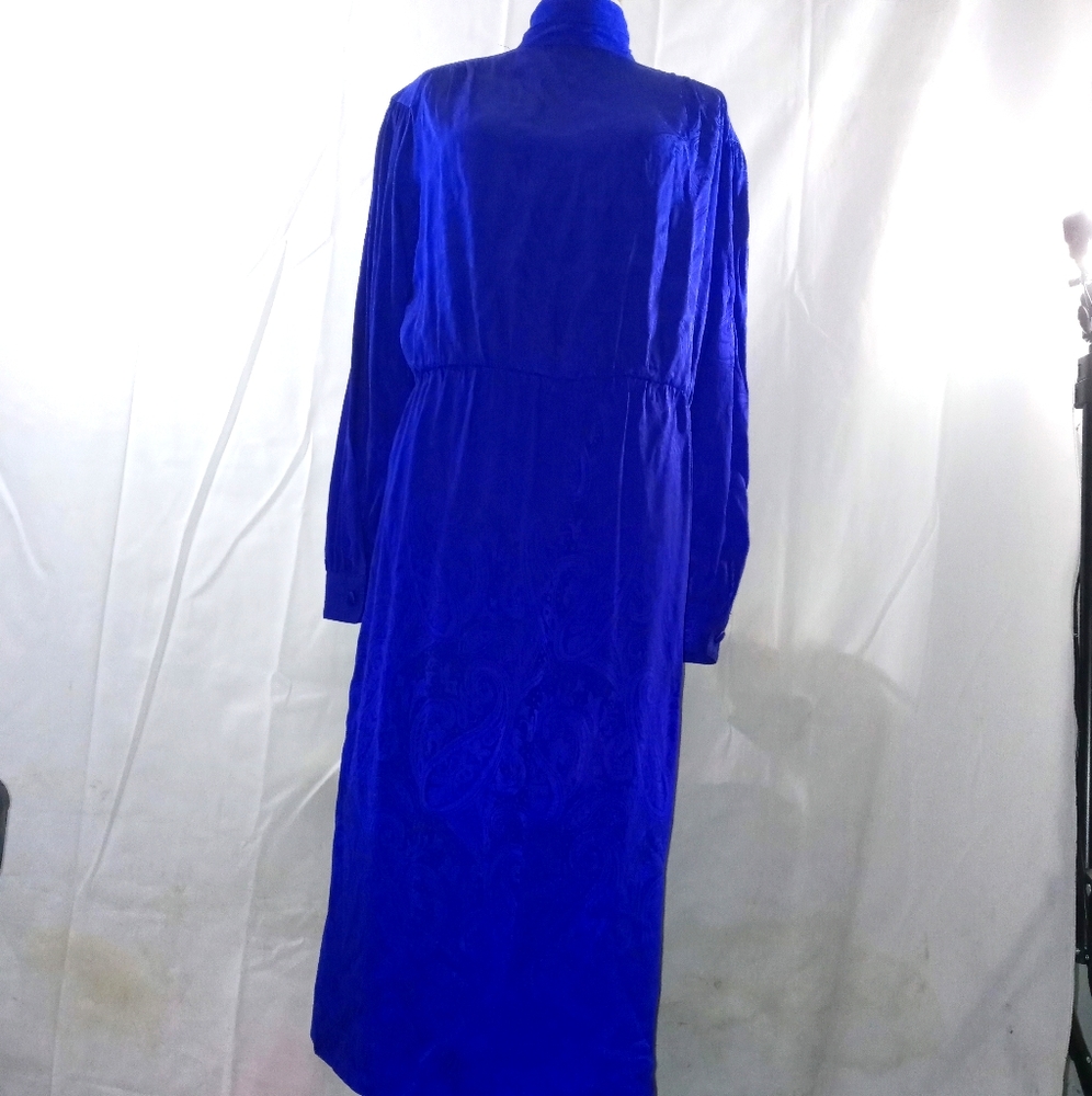 Liz claiborne vintage silk blue dress